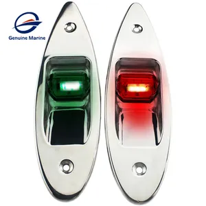 Genuine Marine Stainless Steel Marine Navigation Light Boat LED Lights Side Bow Tear Drop Navigation Lights