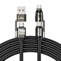 Cable USB C 4 en 1 con Carga Rápida de 240W |   USB C a C y USB A a C |   Silicona más gruesa, 4 colores, 3.3 pies/1 m