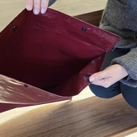 Sacs de livraison en tissu tissé réutilisables avec logo couleur personnalisé, étanches, laminés, écologiques, à bouton-pression – En stock