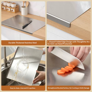 เขียงสแตนเลสสตีล19นิ้วเขียงหั่นผัก304ครัวเขียงหั่นผัก - Product Image 6