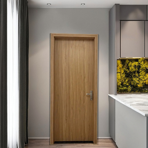 Puerta Interior de Diseño Moderno en Madera WPC, Puerta Compuesta Impermeable con Molduras Decorativas para Casa o Apartamento - Product Image 1