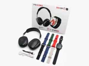 Reloj Inteligente P9 Ultra 2 7 en 1 con Auriculares TWS para Llamadas, Monitor de Frecuencia Cardíaca/Presión Arterial, 5 Correas de Silicona, Cable de Carga, IP65, Android - Product Image 6