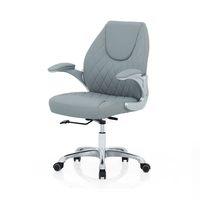 Chaise de client pour salon de manucure et pédicure Kangmei, en cuir synthétique, hauteur réglable, structure métallique, siège rotatif, accoudoirs fixes