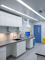 Mesa de Trabajo de Laboratorio Escolar de Metal Moderno VitalLab, Escritorio de Pruebas para Estudiantes para Clases de Química y Física