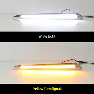 Feux de jour LED DRL pour Peugeot 308 2016 2017 2018 avec clignotants jaunes et feux antibrouillard - Product Image 4