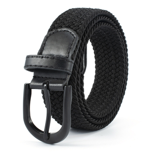 3503 elastik dokuma dokuma yüksek kalite örgülü Golf Mens için Metal toka malzeme ile Logo kemerler özelleştirmek - Product Image 1