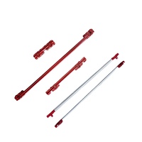 ZSTC C-BOX. . Accessoire de rail de guidage, type PC, 160 mm, 220 mm, largeur de rainure de 2 mm, rouge, 24568-363