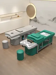 Moderno tailandés spa cabeza tratamiento de terapia de agua tumbar salón de lavado masaje champú tazón cama - Product Image 3