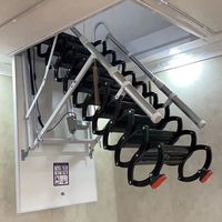Échelle de grenier télescopique moderne avec élévateur électrique, escalier pliant en aluminium pour usage domestique