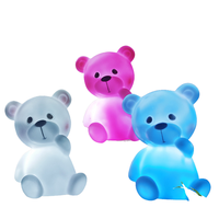 Veilleuse LED en forme d'ours mignon, jouet moderne, adorable, décoration de Noël, cadeau d'anniversaire pour la fête des enfants