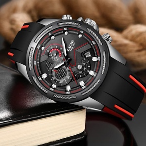 ساعات LIGE LG9957 مصنع ساعات للرجال، كرونوغراف رياضي، تاريخ، ساعة يد كوارتز للرجال، كلاسيكيات سيليكون، مقاومة للماء مع صندوق هدايا - Product Image 2