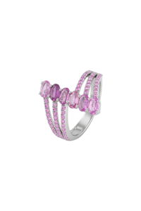 Bague saphir rose en argent sterling 92,5 KLSR-11750 - Product Image 2