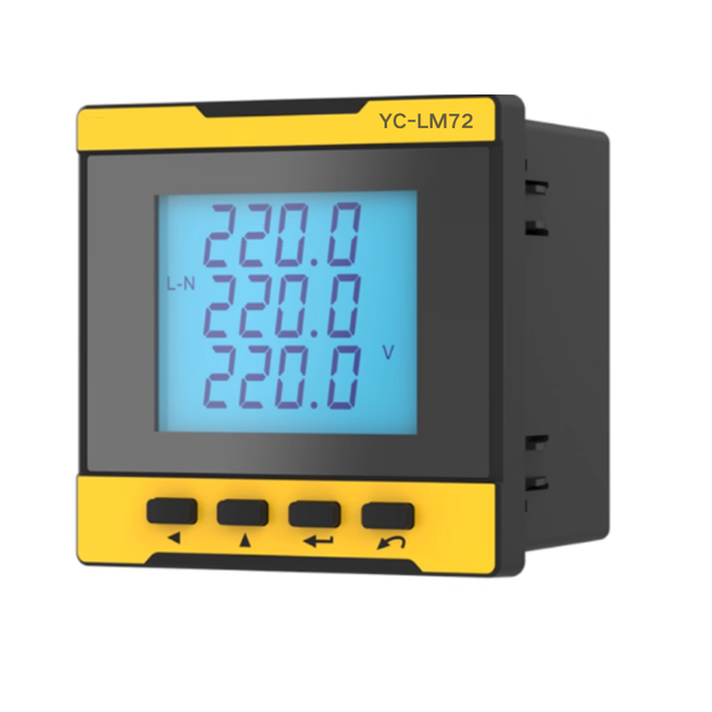 YC-LM72 RS485 Three-Phase Multifunctional Smart Panel Meter LCD Display Class 0.5 Accuracy 220V/380V Input Voltage Harmonic
