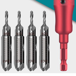 Foret spécial <span class=keywords><strong>Evian</strong></span> pour le perçage des alliages d'aluminium, embout de freinage de profondeur réglable, embout de fraisage progressif, manchon de limitation 8mm/10mm, hexagonal 1/4 - Product Image 6