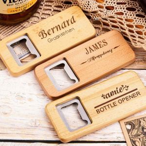 XDH1922 Décapsuleur personnalisé en bambou et acier inoxydable, gravé au laser, motif bois, vierge - Product Image 6