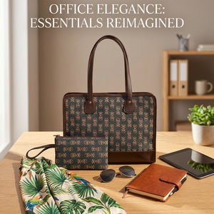 Custom Luxury Vintage Executive <b>Laptop</b> Tote Bag Jaipur Jacquard Woven Print Travel Office <b>Handbag</b> Pouch Zipper Women Briefcase - Product Image 6
