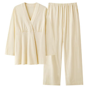 <span class=keywords><strong>Pigiama</strong></span> da <span class=keywords><strong>gravidanza</strong></span> Set pantaloni primavera autunno in cotone a maniche lunghe con petto fisso reggiseno premaman <span class=keywords><strong>pigiama</strong></span> da allattamento - Product Image 5