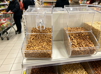 Conteneurs alimentaires en vrac personnalisés, bacs à noix, à snacks, à épices, à bonbons, à bonbons gélifiés, bacs en plastique, bacs en acrylique, bacs à aliments en vrac