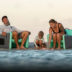 Inflatable Drop Stitch Floating Sofa Dock Single Seat Outdoor Water Play Chair