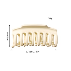 กิ๊บหนีบผมพลาสติกแบบสี่เหลี่ยมจัตุรัสสไตล์เกาหลี ขนาด 9.5 ซม.  แบบด้าน สีพื้น เรียบง่าย ทันสมัย สำหรับผู้หญิงผมหนา - Product Image 3