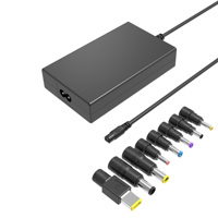 Chargeur universel pour ordinateur portable 65W Slim GaN 15-20V avec 8 embouts interchangeables, prise C6 pour Dell HP Notebook, logo personnalisé disponible
