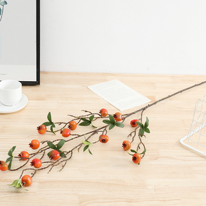 Cawell 80Cm Lớn Dài Nhân Tạo Trái Cây Màu Đỏ Vàng Màu Xanh Lá Cây Cam Lựu Chi Nhánh Cho Trang Trí Nội Thất - Product Image 6