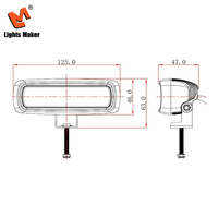 Luz LED Rectangular Universal de 9-32V CC, 12W, Alta Calidad, 800LM, Haz de Luz Amplio, Faros para Auto, LML-3202