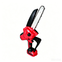Gergaji Mini Nirkabel 21V Bertenaga Baterai, Gergaji Rantai Ringan Satu Tangan, Gergaji Rantai Tanpa Kabel Listrik