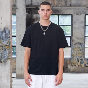 Custom Logo 100% Cotton Printed <b>Tshirt</b> High Quality O-neck Short Sleeve Loose Solid Color T Shirt for Men Oversized Fit - Product Image 4