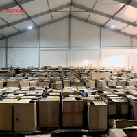 Tente d'entrepôt industrielle en aluminium renforcé 20x40m 30x30m, abri de stockage extérieur pour marchandises en vrac, résistant à la neige et au feu, modulaire et rapide à assembler
