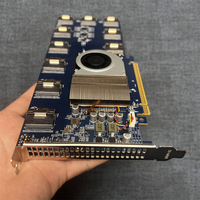 Carte d'extension PCIe 4.0 haute vitesse PLX88096, 10 ports X16 SFF8654, pour extension de GPU de serveur