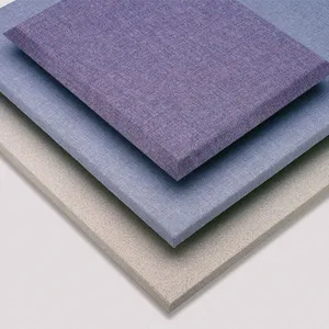 Fire Resistant Fabric Wrapped Sound Absorbing Insulation Polyester Fiber Acoustic Panels for Interior Decoration