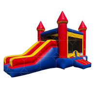Château plein d'entrain gonflable de videur de joyeux anniversaire des enfants sautant la maison pour des fêtes d'anniversaire et la récréation