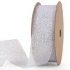 Eco-Friendly Golden Satin Polyester/Cotton Organza Ribbon Gold Edge Double Face <b>Bow</b> Printed Glitter Printed for <b>Gift</b> Packaging - Product Image 4