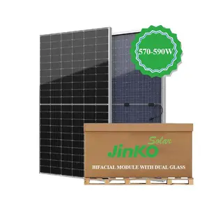 Jinko Tiger Neo N Typ Solar panel Bifacial Doppel glas Soler 570W 575W 580W 585W 590W Home PV-Modul