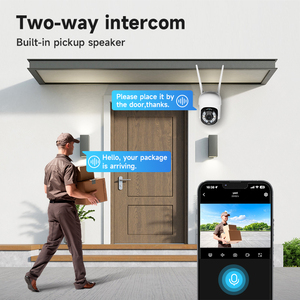 Caméra PTZ WiFi extérieure étanche 4MP, vision nocturne CMOS, audio bidirectionnel, sirène intégrée, couleur intégrale, Tuya Smart 2.4G/5.8G/ - Product Image 2