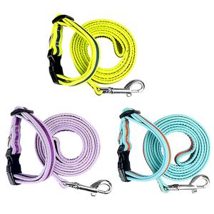 Conjunto de Collar y Correa para Perro de Diseño de Lujo, Personalizado, de Nailon y Goma, Grueso, Reflectante y Resistente - Product Image 1