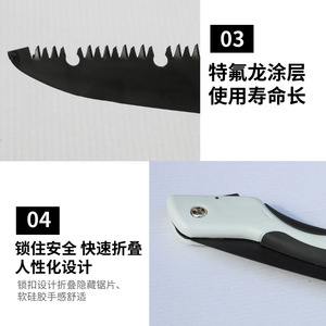 Folding Saw 250mm Blade For Wood Cutting Home Use Hand Operated Compact Design - Product Image 4