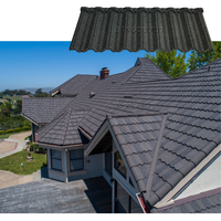 Hochfeste Aluminium-Dachplatten Einfache Dachschindeln Moderne Klassische Steinbeschichtete Metalldachziegel