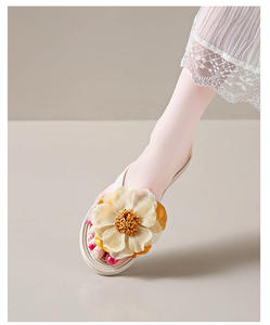 Sandalias de Playa de Verano para Mujer Fairy Windflat and Flare, Bordadas, con Diseño Floral, Estilo Campestre, para Resort - Product Image 6