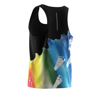 Gilet de sport sans couture pour homme, respirant, imprimé néon personnalisé par sublimation, idéal pour le cyclisme et la course à pied - Product Image 5