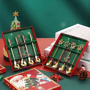 Stainless Steel Christmas Set 430 Pendant Coffee Stirring Spoon Holiday Decoration <b>Box</b> Creative Gift China Zhejiang - Product Image 2