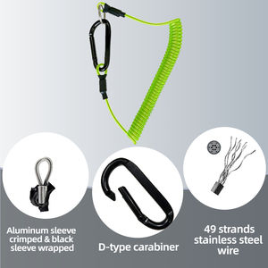 Pince de pêche robuste avec cordon de sécurité rétractable en fil d'acier enroulé, en PU, anti-perte, couleur vive, pour la pêche, la navigation et les outils de <span class=keywords><strong>bateau</strong></span> - Product Image 4