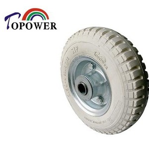 Roue de chariot à roulettes industrielle robuste, non-marquante, disponible en pneus pleins en caoutchouc 2.50-4 et 3.00-4 – Fournisseur - Product Image 3