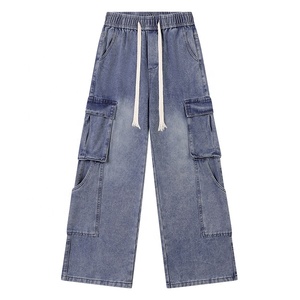 Pantalones Vaqueros de Mezclilla de Corte Bootcut Vintage para Hombre, Diseño Moderno y Elegante, Estilo Urbano, Pantalones para Adolescentes - Product Image 1