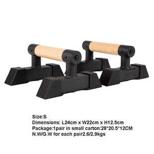<span class=keywords><strong>Barras</strong></span> de Paralelismo de Madera para <span class=keywords><strong>Calistenia</strong></span>, Soporte para Flexiones, Entrenamiento en la Calle, Parallettes de Madera y Acero - Product Image 2