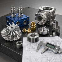 Pièces métalliques usinées CNC de haute précision OEM, usinage 5 axes, aluminium, acier inoxydable, tournage, fraisage, fabrication de composants mécaniques