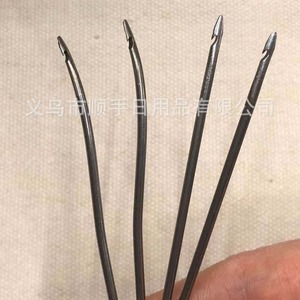 Aiguille à coudre en acier inoxydable, aiguille à coudre à la main pour la réparation de chaussures en cuir, avec pointe acérée et ouverture de l'œillet - Product Image 3