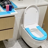 Cubierta Desechable para Asiento de Inodoro, Película Sanitaria Azul para Hotel y Viajes, Impermeable, Protectora, Aislante Contra la Suciedad y la Contaminación