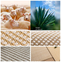 Nouvelle Tendance Tapis en Laine de Nouvelle-Zélande et Sisal Doux Confortable Antidérapant Épais pour Usage Domestique Écologique Taille Personnalisée avec Dos Antidérapant